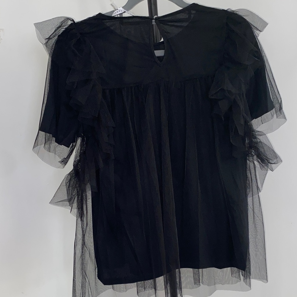English Factory Black Ruffle Blouse - Picture 8 of 8